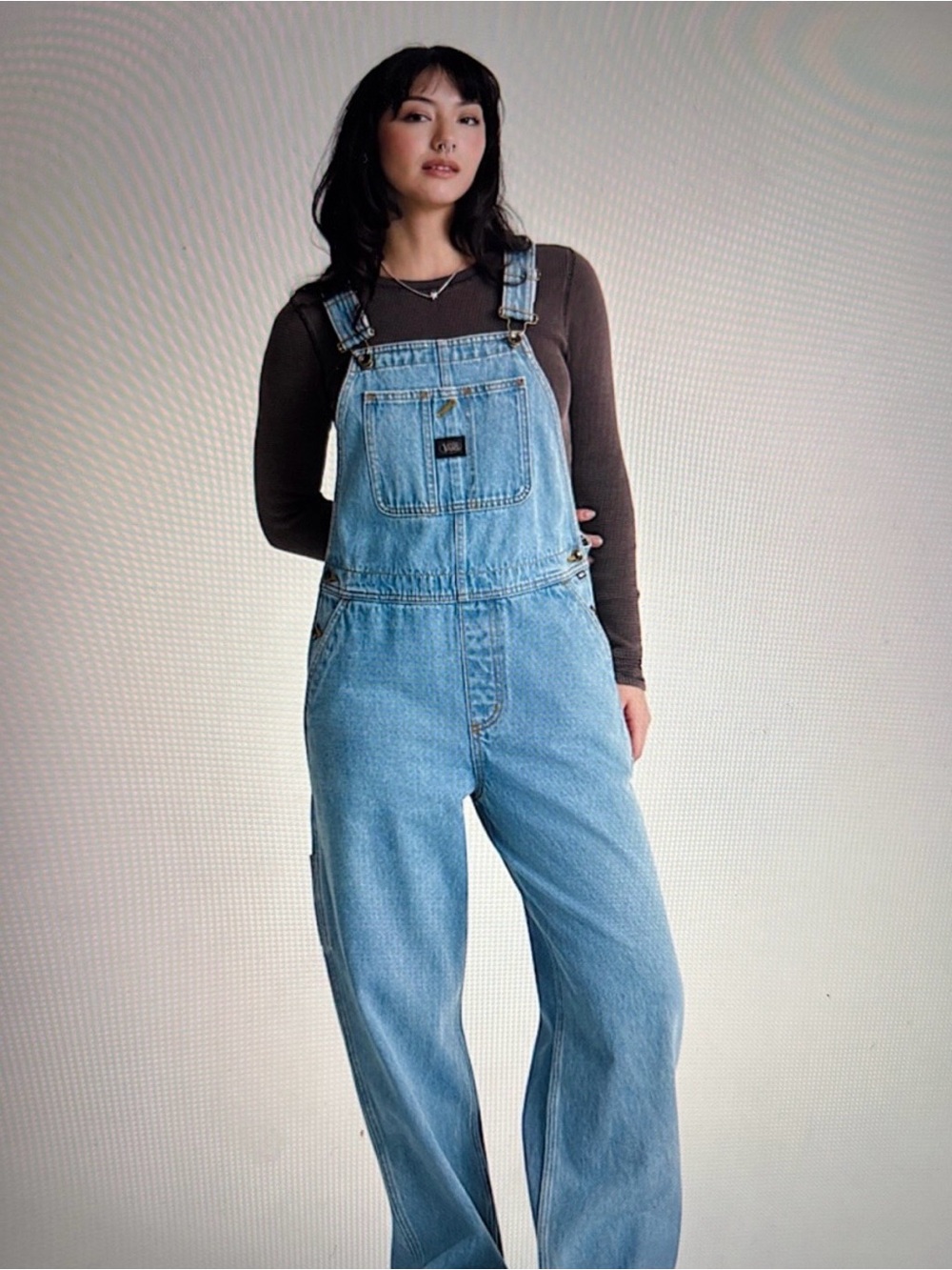 Vans Light Blue Denim Overalls - Baggy Fit - Picture 1 of 6